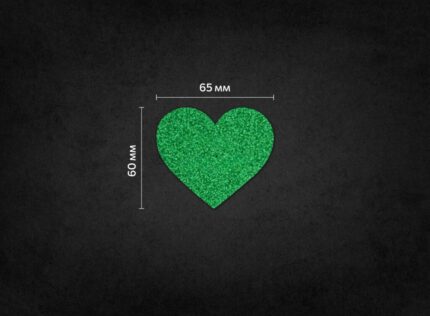 65x60mm heart with your design