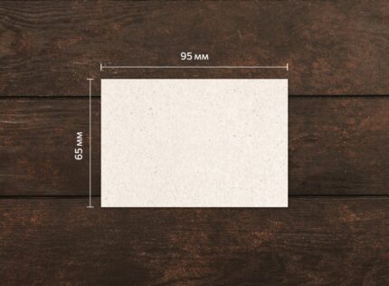 95x65mm with your design